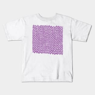 Hand Knit Amethyst Purple Kids T-Shirt